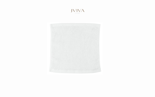 Jviva - ผ้าขนหนูคอตตอน ผ้าเช็ดหน้า/ผ้าเช็ดมือ  (Hotel Collection) - สีขาว
