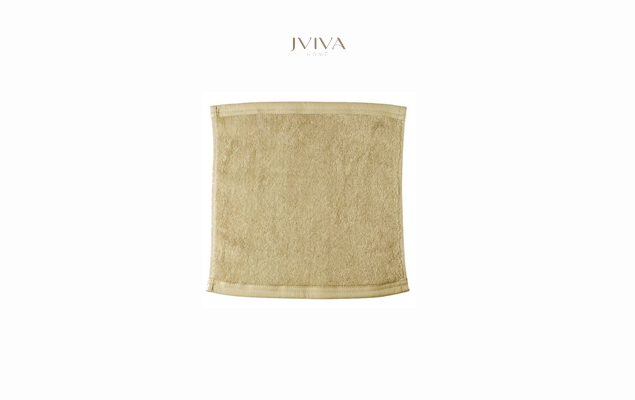 Jviva - ผ้าขนหนูคอตตอน ผ้าเช็ดหน้า/ผ้าเช็ดมือ  (Hotel Collection) - สีเบจ