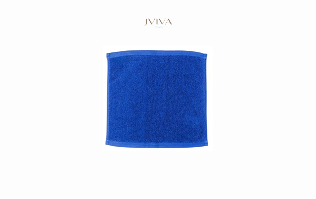Jviva - ผ้าขนหนูคอตตอน ผ้าเช็ดหน้า/ผ้าเช็ดมือ  (Hotel Collection) - สีน้ำเงิน