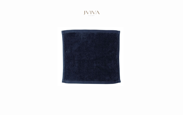 Jviva - ผ้าขนหนูคอตตอน ผ้าเช็ดหน้า/ผ้าเช็ดมือ  (Hotel Collection) - สีกรมท่า