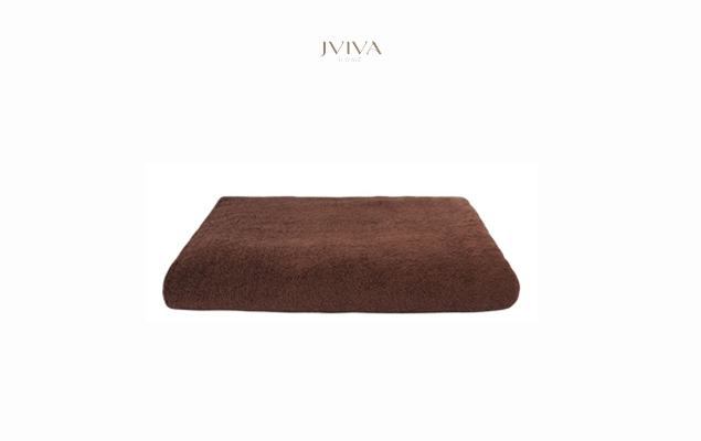 Jviva - ผ้าขนหนูคอตตอน ผ้าเช็ดตัว 27x54 นิ้ว (Hotel Collection) - สีน้ำตาล