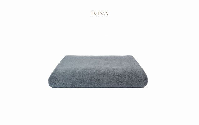 Jviva - ผ้าขนหนูคอตตอน ผ้าเช็ดตัว 30x60 นิ้ว (Hotel Collection) - สีเทา