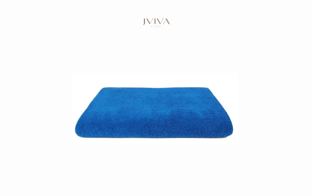 Jviva - ผ้าขนหนูคอตตอน ผ้าเช็ดตัว 30x60 นิ้ว (Hotel Collection) - สีน้ำเงิน