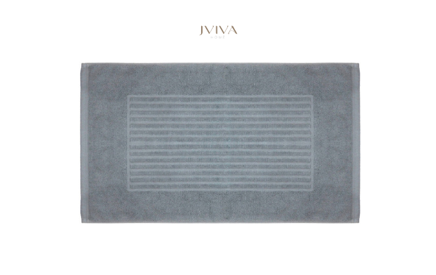 Jviva - ผ้าขนหนูเช็ดเท้าคอตตอน (Hotel Collection) - แบบ ริ้วนอน