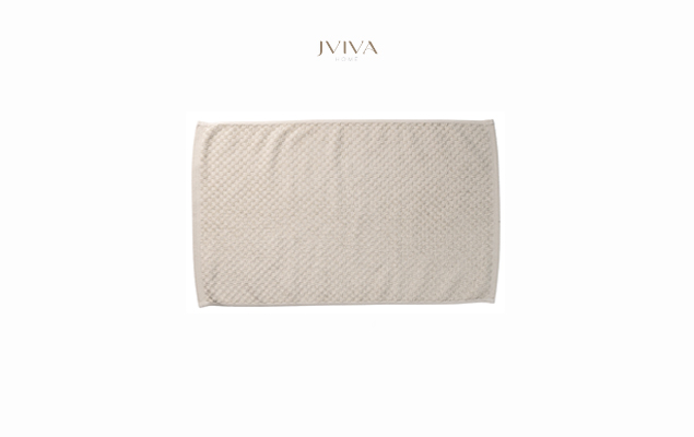 ผ้าเช็ดเท้าคอตตอน Luxe  ขนาด 18x28 นิ้ว (8 ปอนด์) - ลายจุด (Dotted) สีเขียว Green Seasalt