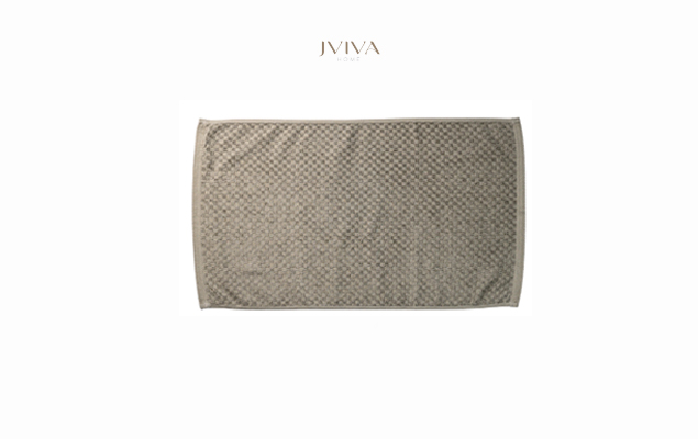 ผ้าเช็ดเท้าคอตตอน Luxe  ขนาด 18x28 นิ้ว (8 ปอนด์) - ลายจุด (Dotted) สีเขียว Sage Green