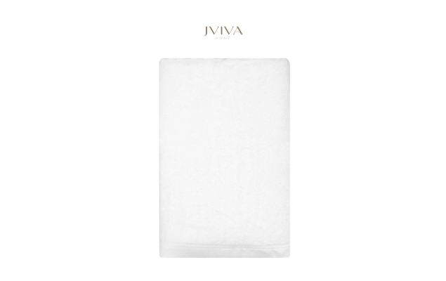 ผ้าขนหนูใยไผ่100% (Natural Bamboo Towel) เช็ดตัว (24x48 นิ้ว) สีขาว Crystal