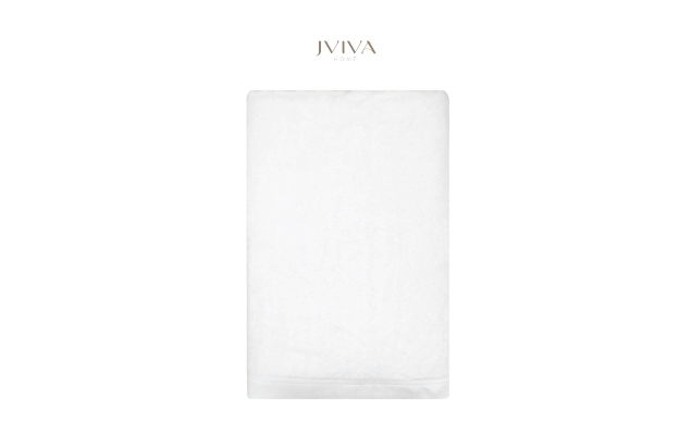 ผ้าขนหนูใยไผ่100% (Natural Bamboo Towel) เช็ดตัว ไซส์ M (27x54 นิ้ว) สีขาว Crystal