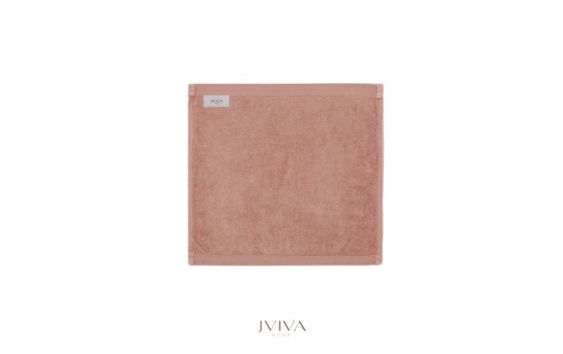 ผ้าเช็ดหน้าใยไผ่ 100% ขนาด 13x13 นิ้ว สีชมพู Pink Mellow Rose