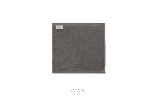 ผ้าเช็ดหน้าใยไผ่ 100% ขนาด 13x13 นิ้ว สีเทา Grey Charcoal
