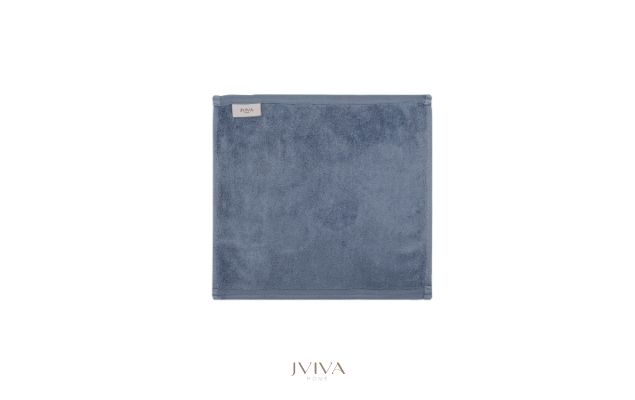 ผ้าเช็ดหน้าใยไผ่ 100% ขนาด 13x13 นิ้ว สีฟ้า Dusty Blue