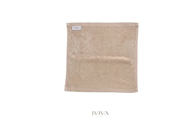 ผ้าเช็ดหน้าใยไผ่ 100% ขนาด 13x13 นิ้ว สีน้ำตาล Brown Hazelnut