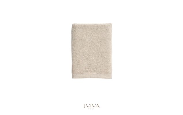 ผ้าเช็ดผมใยไผ่ 100% ขนาด 15x30 นิ้ว สีเบจ Beige Bone