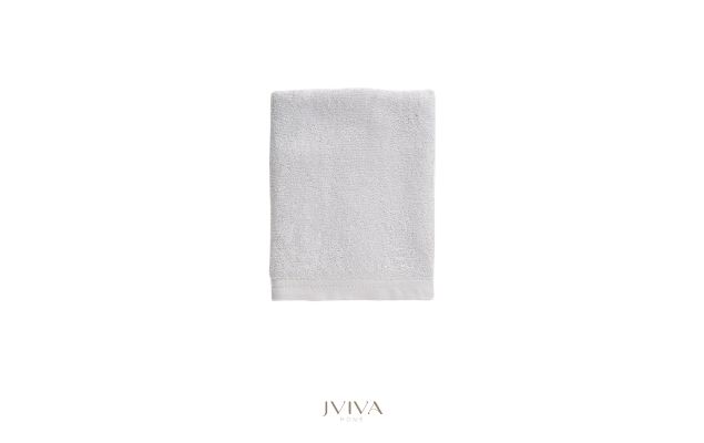 ผ้าเช็ดผมใยไผ่ 100% ขนาด 15x30 นิ้ว สีเทา Grey Silver