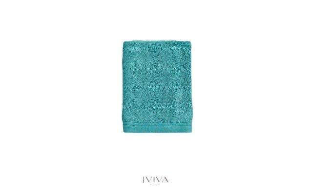 ผ้าเช็คผมใยไผ่ 100% ขนาด 15x30 นิ้ สีเขียว Green Tropical