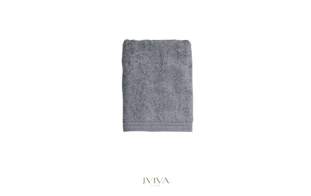 ผ้าเช็ดผมใยไผ่ 100% ขนาด 15x30 นิ้ว สีเทา Grey Twilight Blue