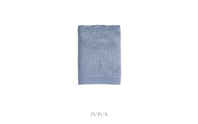 ผ้าเช็ดผมใยไผ่ 100% ขนาด 15x30 นิ้ว สีฟ้า Dusty Blue