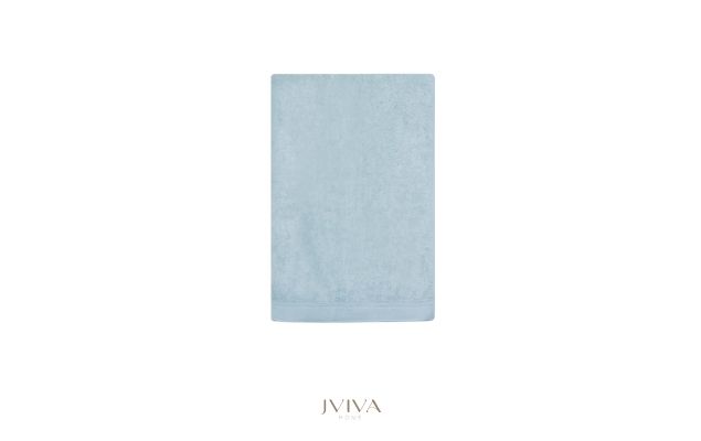 ผ้าเช็ดตัวใยไผ่ 100% ขนาด 27x60 นิ้ว Size L สีฟ้า Whispy Blue