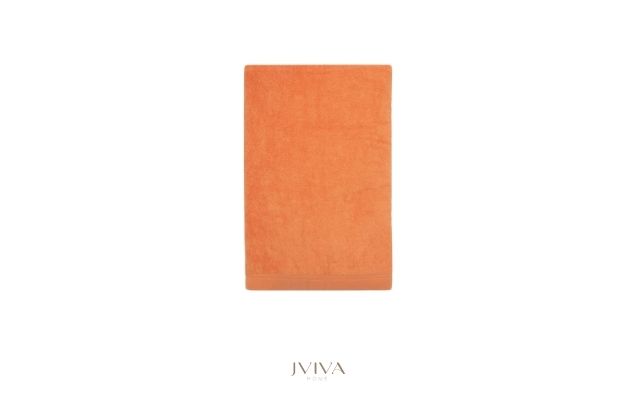 ผ้าเช็ดตัวใยไผ่ 100% ขนาด 27x60 นิ้ว Size L สีส้ม Orange Sherbet