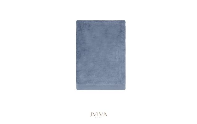 ผ้าเช็ดตัวใยไผ่ 100% ขนาด 27x60 นิ้ว Size L สีฟ้า Dusty Blue