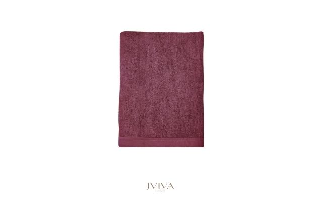 ผ้าเช็ดตัวใยไผ่ 100% ขนาด 27x60 นิ้ว Size L สีม่วง Purple Winetasting