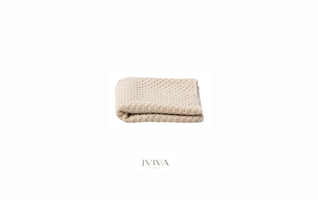 ผ้าขนหนูคอตตอน เช็ดหน้า 12x12 นิ้ว - CottonLuxe Collection_Dotted เบจ Beige Bone