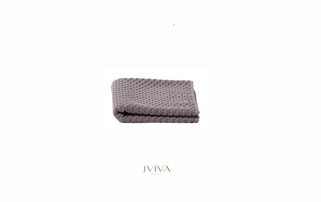 ผ้าขนหนูคอตตอน เช็ดผม 15x30 นิ้ว - CottonLuxe Collection_Dotted น้ำตาล Brown Stone