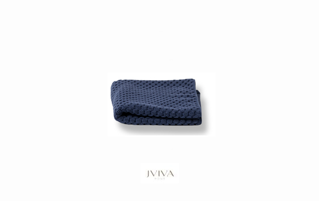 ผ้าขนหนูคอตตอน เช็ดผม 15x30 นิ้ว - CottonLuxe Collection_Dotted กรมท่า Navy Peony