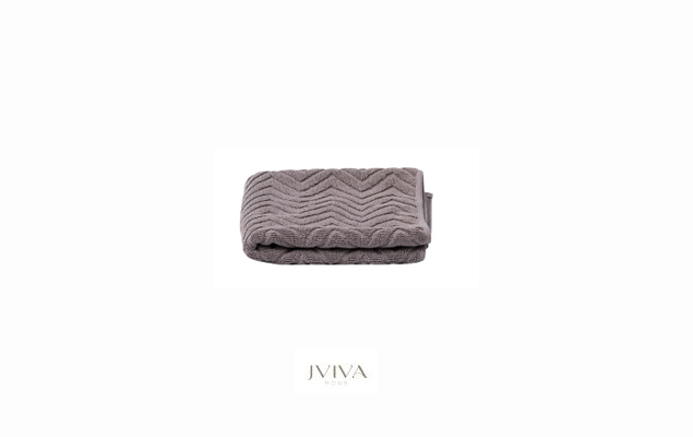 ผ้าขนหนูคอตตอน เช็ดหน้า 12x12 นิ้ว - CottonLuxe Collection_Chevron น้ำตาล Brown Stone