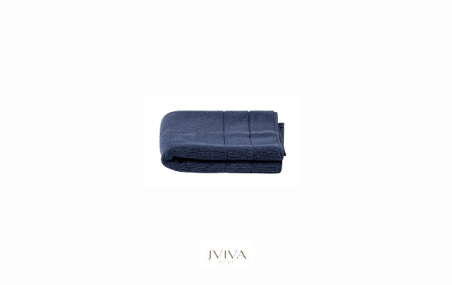 ผ้าขนหนูคอตตอน เช็ดหน้า 12x12 นิ้ว - CottonLuxe Collection_Parallel กรมท่า Navy Peony