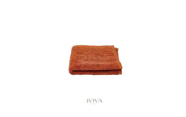 ผ้าขนหนูคอตตอน เช็ดหน้า 12x12 นิ้ว - CottonLuxe Collection_Plain ส้ม Caramel Orange