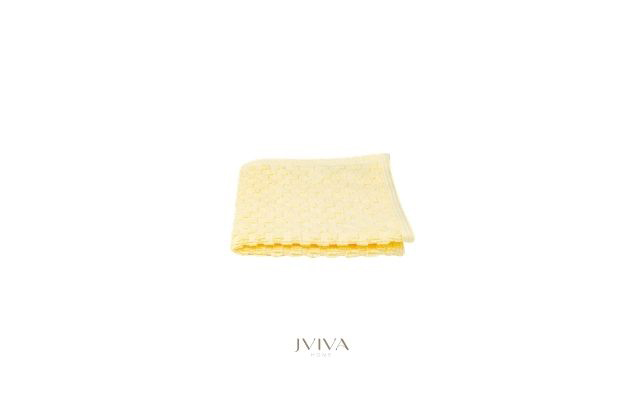 ผ้าขนหนูคอตตอน เช็ดหน้า 12x12 นิ้ว - CottonLuxe Collection_Dotted เหลือง Butter Yellow