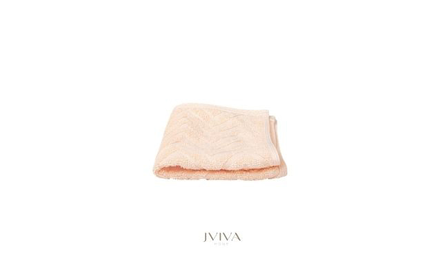 ผ้าขนหนูคอตตอน เช็ดหน้า 12x12 นิ้ว - CottonLuxe Collection_Chevron พีช Peach Apricot