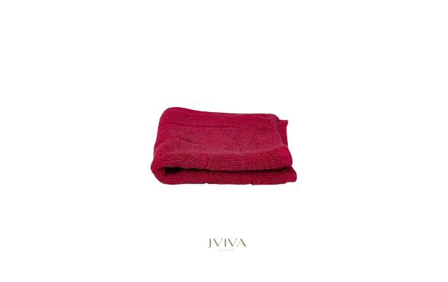 ผ้าขนหนูคอตตอน เช็ดหน้า 12x12 นิ้ว - CottonLuxe Collection_Parallel แดง Red Berry