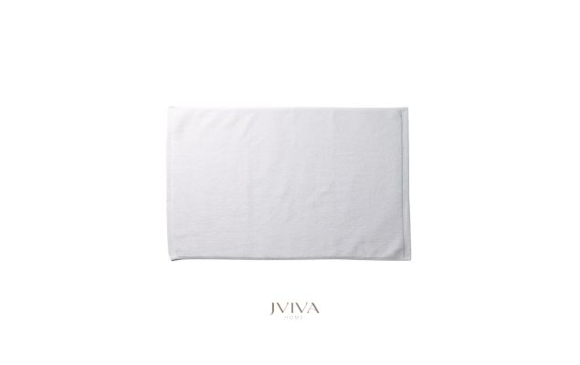 ผ้าเช็ดเท้าคอตตอน 18x28 นิ้ว - CottonLuxe Collection_Plain ขาว Crystal White