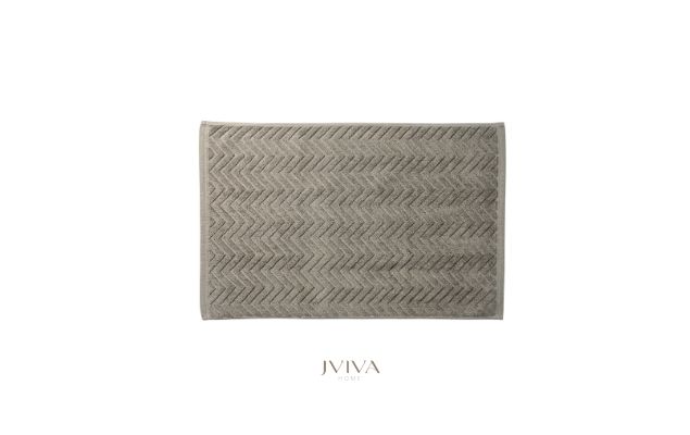 ผ้าเช็ดเท้าคอตตอน 18x28 นิ้ว - CottonLuxe Collection_Chevron เขียว Sage Green