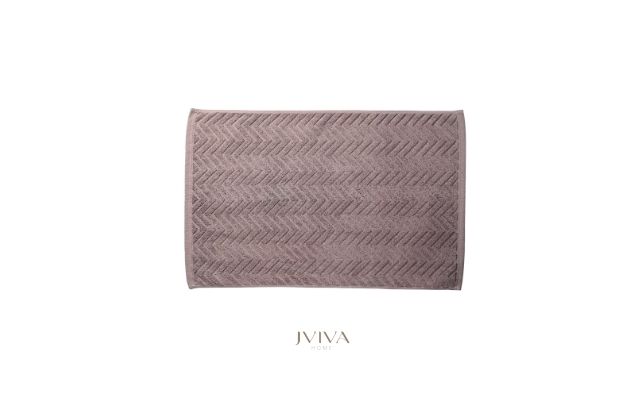 ผ้าเช็ดเท้าคอตตอน 18x28 นิ้ว - CottonLuxe Collection_Chevron น้ำตาล BrownStone