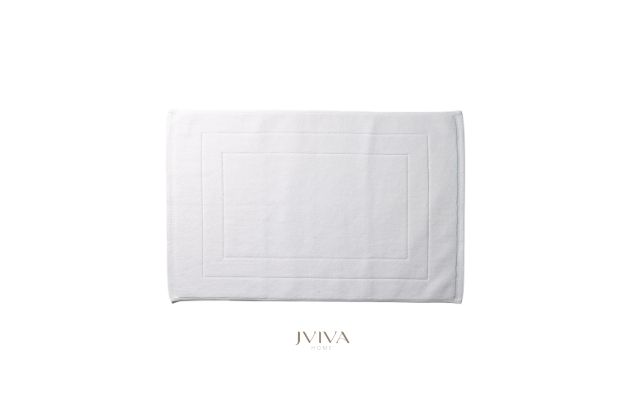 ผ้าเช็ดเท้าคอตตอน 18x28 นิ้ว - CottonLuxe Collection_Parallel ขาว Crystal White