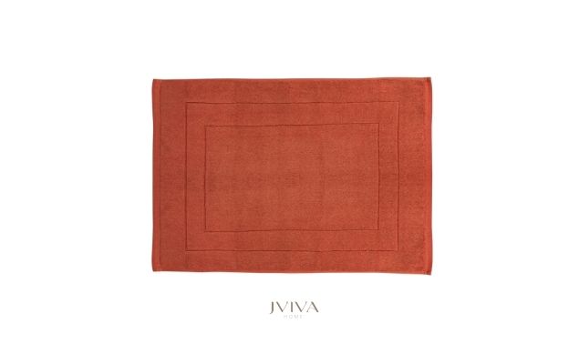 ผ้าเช็ดเท้าคอตตอน 18x28 นิ้ว - CottonLuxe Collection_Parallel ส้ม Caramel Orange