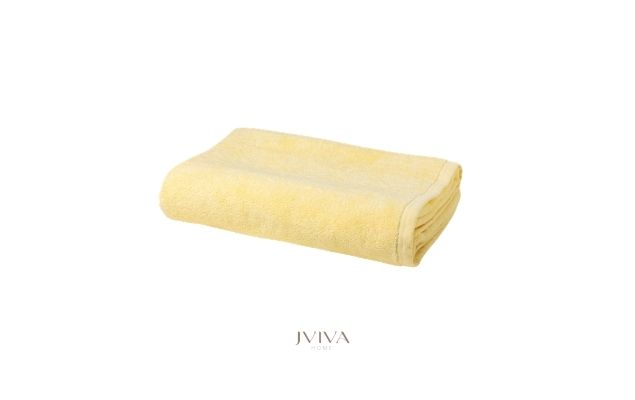 ผ้าขนหนูคอตตอน เช็ดตัว 27x54 นิ้ว - CottonLuxe Collection_Plain เหลือง Butter Yellow