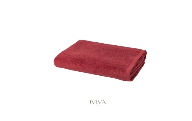 ผ้าขนหนูคอตตอน เช็ดตัว 27x54 นิ้ว - CottonLuxe Collection_Plain แดง Red Berry