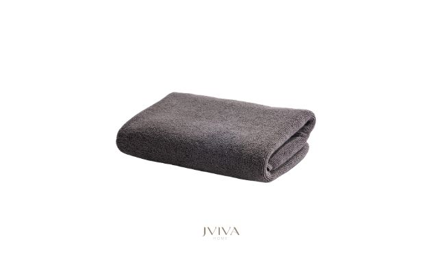 ผ้าขนหนูคอตตอน เช็ดตัว 27x54 นิ้ว - CottonLuxe Collection_Plain เทา Grey Charcoal