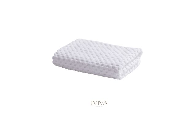 ผ้าขนหนูคอตตอน เช็ดตัว 27x54 นิ้ว - CottonLuxe Collection_Dotted ขาว Crystal White
