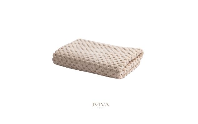 ผ้าขนหนูคอตตอน เช็ดตัว 27x54 นิ้ว - CottonLuxe Collection_Dotted เบจ Beige Bone