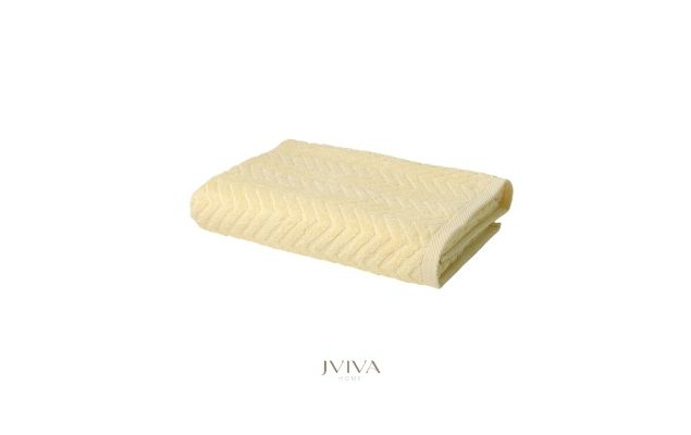 ผ้าขนหนูคอตตอน เช็ดตัว 27x54 นิ้ว - CottonLuxe Collection_Chevron เหลือง Butter Yellow