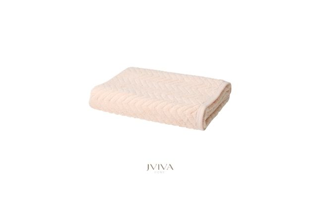 ผ้าขนหนูคอตตอน เช็ดตัว 27x54 นิ้ว - CottonLuxe Collection_Chevron พีช Peach Apricot