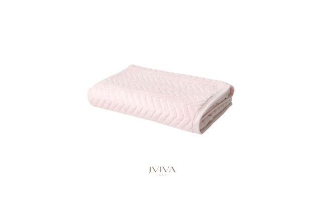 ผ้าขนหนูคอตตอน เช็ดตัว 27x54 นิ้ว - CottonLuxe Collection_Chevron ชมพู Pink Blossom