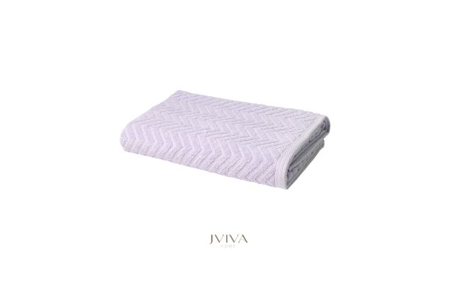 ผ้าขนหนูคอตตอน เช็ดตัว 27x54 นิ้ว - CottonLuxe Collection_Chevron ม่วง Purple Lavender