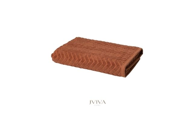 ผ้าขนหนูคอตตอน เช็ดตัว 27x54 นิ้ว - CottonLuxe Collection_Chevron ส้ม Caramel Orange