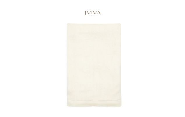 ผ้าเช็คตัวใยไผ่ 100% ขนาด 27x54 นิ้ว Size M สีครีม Cream Milkshake